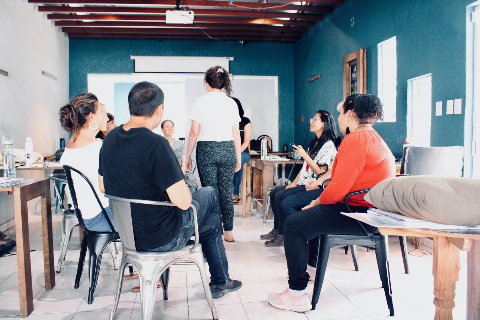 A Justice School class in progress in Mexico City